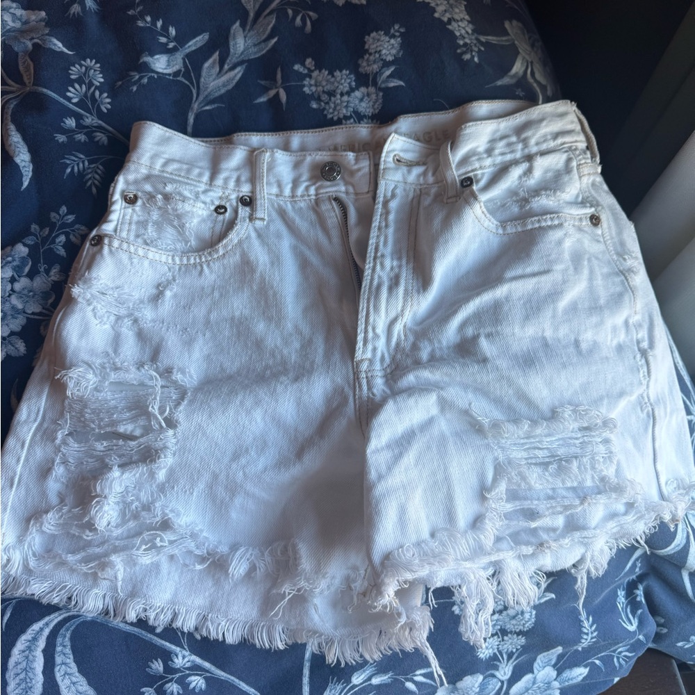 American Eagle White Denim Shorts